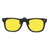 Очки для вождения с клипсой Heart Optical DSC02, черная оправа, желтые линзы, защита от УФ-лучей, идеально подходят для ночной и дождливой погоды
