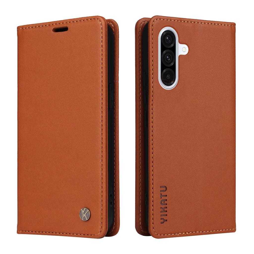 For Samsung Galaxy A56 5G Phone Cases YIKATU Magnetic Closure PU Leather Mobile Cover