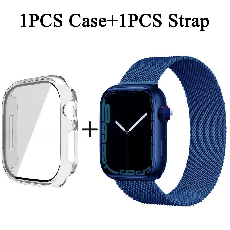 Ремешок Milanese Loop + чехол для Apple IWatch Series 10 42 мм/46 мм, ремешок для часов, браслет, чехол для часов IWatch Series 10, аксессуары