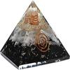 7,62 см Пирамида Оргона Защита от Электронного Излучения Селенит Черный Турмалин Кристалл Пирамида Оргонита для Медитации Йоги Исцеления Чакр Духовного Исцеления