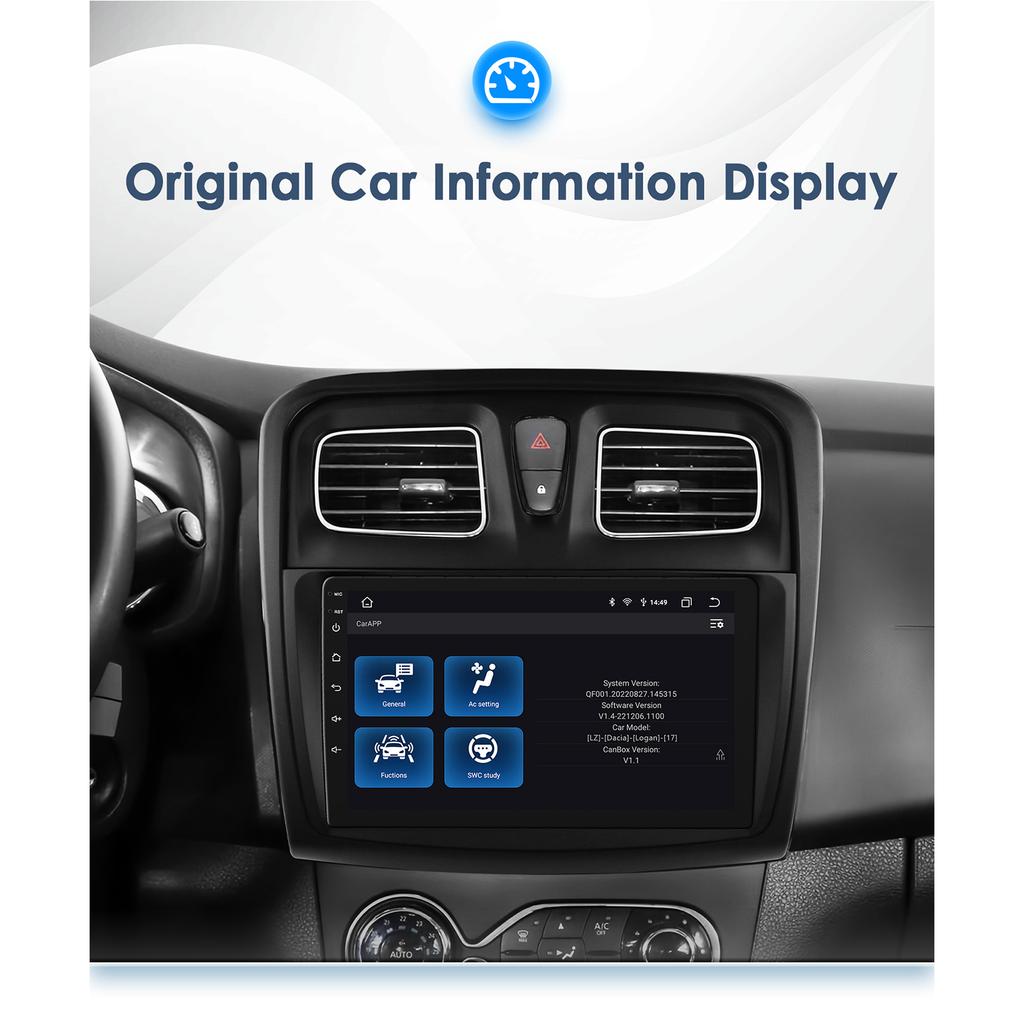 Hizpo Carplay 4G Android 13 автомобильное радио для Renault Logan 2 2014 - 2019 Sandero 2 мультимедийный видеоплеер GPS 2din Автомагнитола 7862 интеллектуальный экран