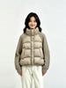 Women's autumn and winter short jacket stand-up collar cotton clothes knitted splicing sleeves loose warm cotton clothes direct supply