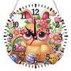 2D Плоский DIY Акриловый Алмазный Живописный Часы-Подвеска с Функцией Часов Алмазное Искусство Часы Наборы 9.65x9.65 дюймов для Домашнего Декора
