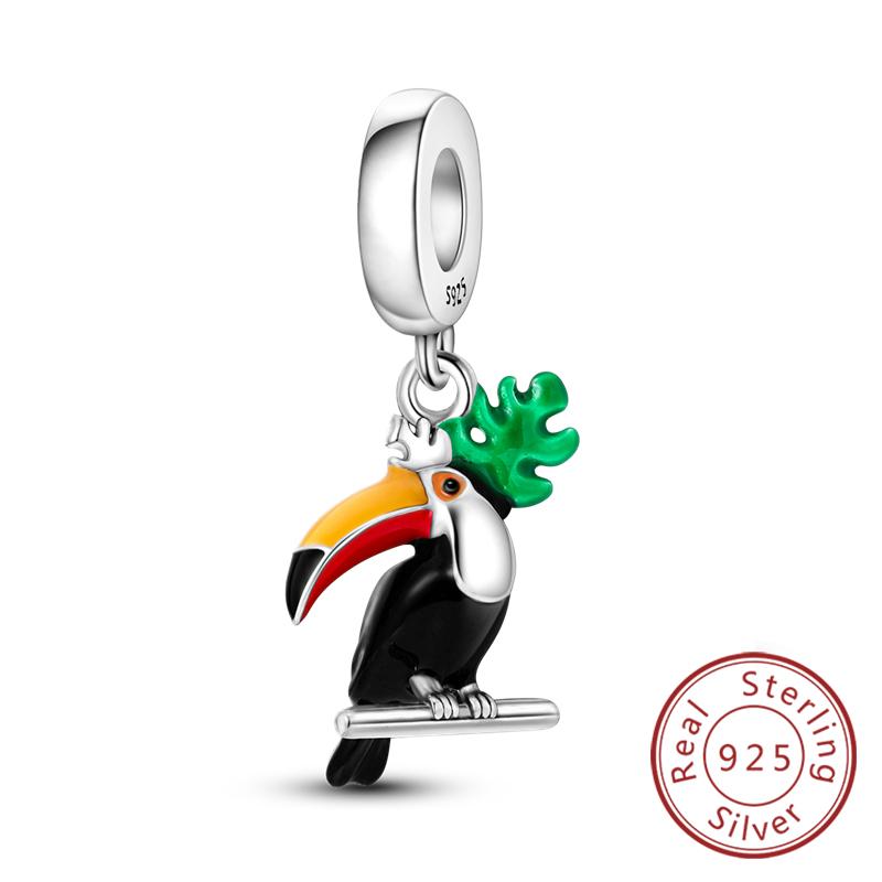 Оригинальные шармы-подвески из меди в виде светлячка, пчелы, бабочки, колибри для браслетов, женские украшения в подарок