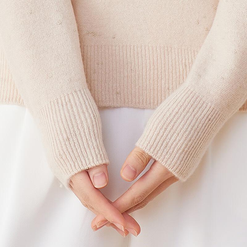 Hengyuanxiang Women's 100% Wool Thin Knit Half-High Neck Sweater