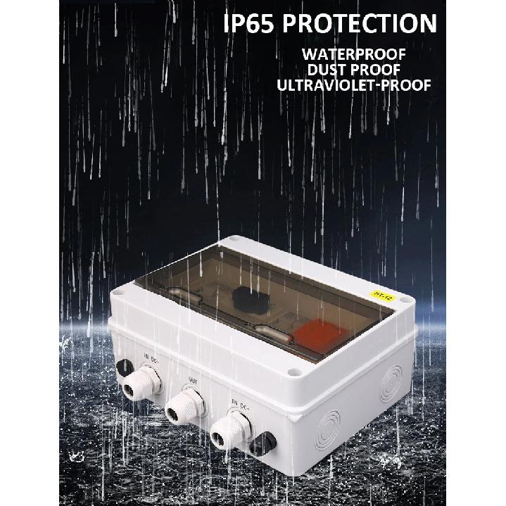 Photovoltaic DC Combiner Box 2 IN 1 OUT DC1000V Fire and Lightning Protection IP65 Solar Energy Complete System Distribution Box