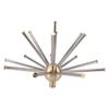 Fountain Nozzle Head Set G1 Inch Brass Stainless Steel Water Fountain Spray Head for Garden Pond