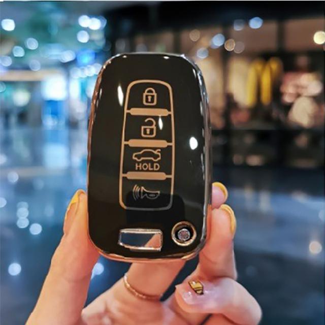 Умный чехол-брелок для ключей с 4 кнопками для Hyundai Ix35 Elantra Sonata 8 9 Для Kia Sportage K5 K2 Sorento Optima Forte 2011-