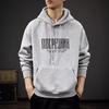 Осень 400G Тяжелый капюшон с принтом мужской свитер American High Street весна и осень Tide Brand Длинный рукав свитер куртка