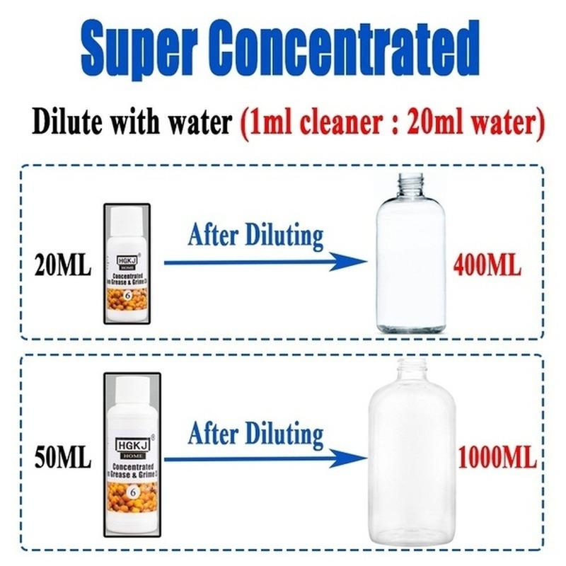 50ml/20ml Kitchen Grease Remover Multi-Purpose Foam Detergent Grime Concentrate Cleaner