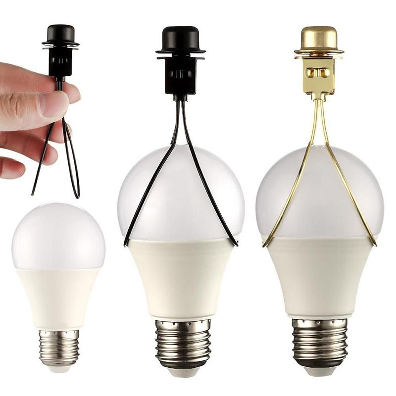 2 шт. Держатель арфы абажура Пружинный зажим для лампочки Удерживает абажур горизонтально Фурнитура Прочная Фиксированная лампа Декорация