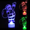 Pleasure Holiday Santa E-iffel Towers Colorful LED Acrylic Plate Light Table Lamp Christmas Decor