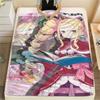 ReZero Soft Flannel Blanket with Print Warm Comfortable Throw for Bed Sofa Chair Travel Picnic Multi-purpose -xia41