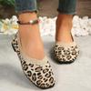 Fashion 2024 Leopard Print Flats Shoes Women Slip On Breathable Mesh Casual Sneaker Woman Comfort Non Slip Walking Shoes 43