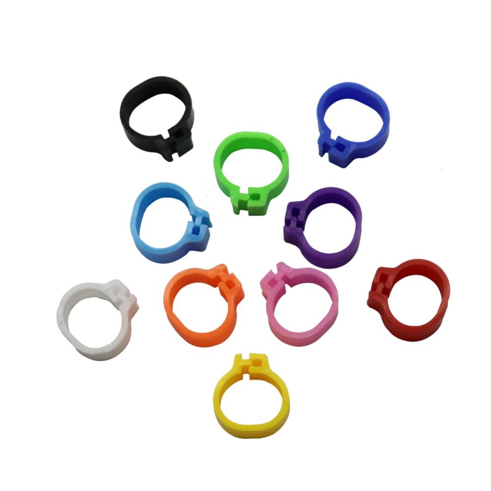 Идентификационнные многоцветные кольца на лапки птиц 10/100штук