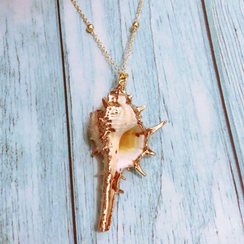 Women Summer Cowrie Boho Beach Pendant Conch Shell Shell Necklace Jewelry