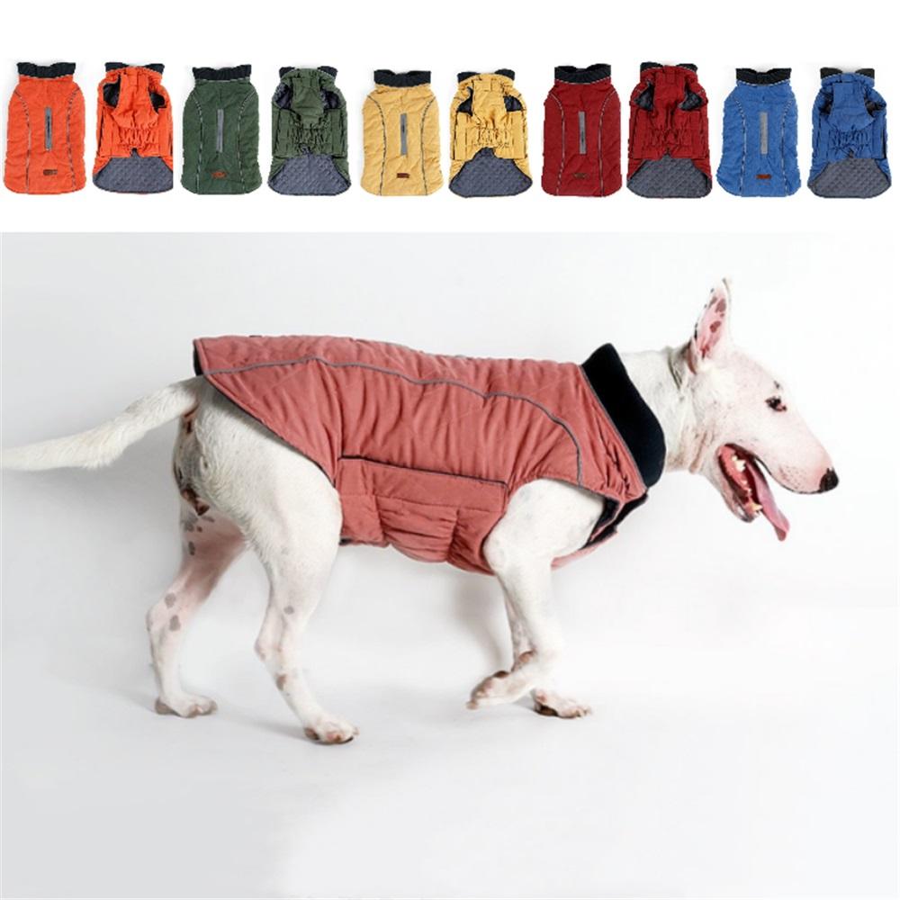 Зимняя собачья одежда в британском стиле, ветрозащитная теплая куртка для собак 7 размеров 6 цветов, для маленьких, средних и больших собак, Тедди, Пудель, Лабрадор