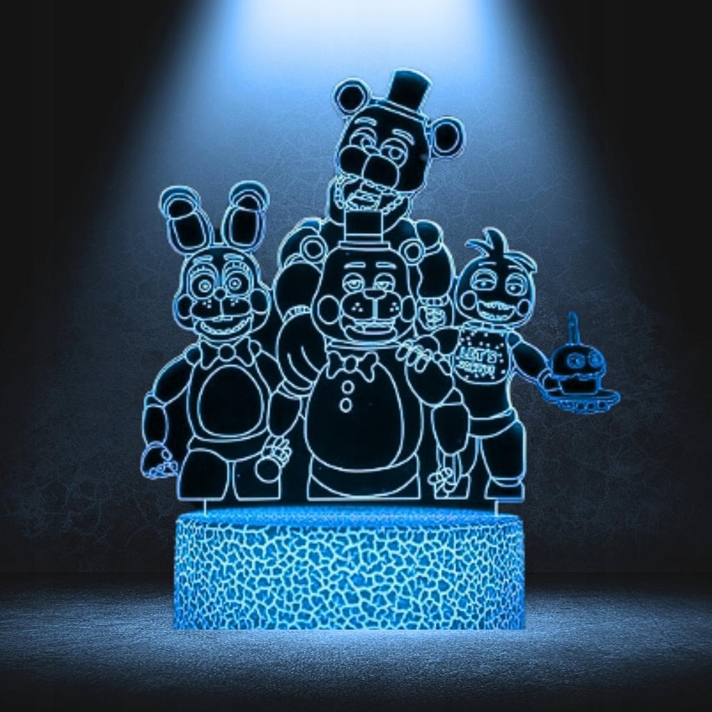 Fnaf Five Nights At Freddy's Led Night Light For Kids + Remote Control
