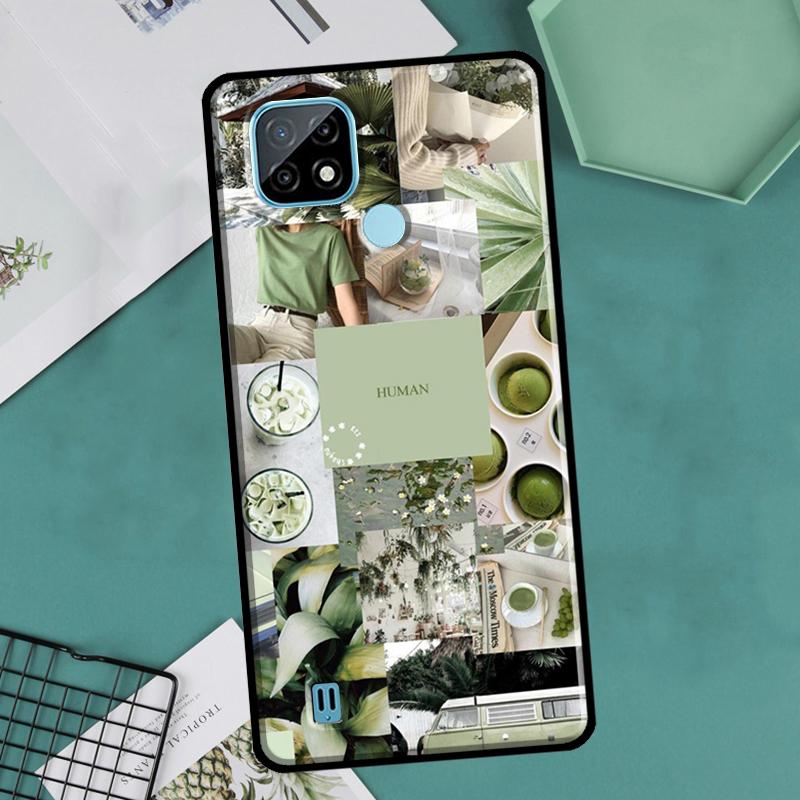 Матча шалфей зеленый Love Heart для OnePlus 10 Pro 9 Pro 8T 9R Nord2 чехол для Realme 9 8 Pro 8i 9i C35 GT Neo 2 3 Master
