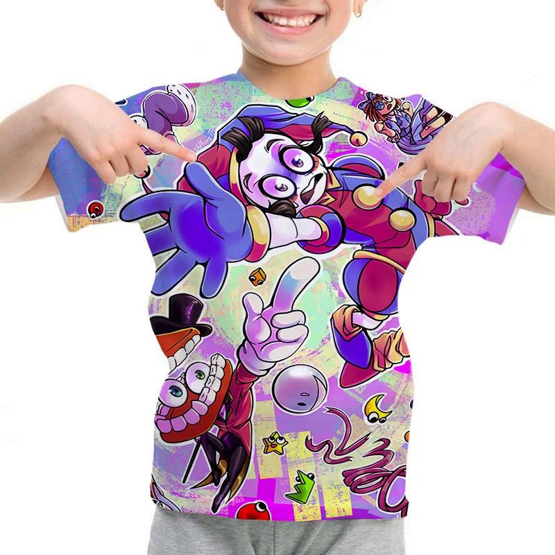 The Amazing Digital Circus 3D Printed T-shirt Classic Kids Short Sleeved Top Clothing Boys and Girls Fashion Short Sleeved