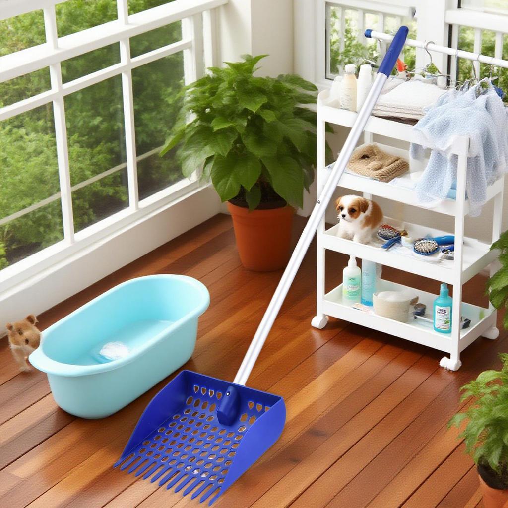 Лопата-грабли для куриного помета 2 в 1 со съемной ручкой Совок для куриного помета для уборки курятника и экскрементов домашних животных