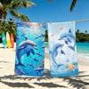 Dolphin Towel For Ocean Outdoor Camping Beach Cute Towel Super Absorbent Quick-Drying Summer Towel