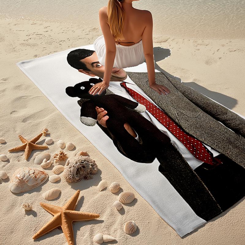 Mr Bean Fashion Beach Towel: Ideal for Summer Adventures Soft, absorbent and quick drying suitable for swimming and bathing