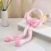 1/2Pcs Plush Rabbit Earmuffs with Moving Jumping Ears Gradient Color Soft Furry Ear Covers Headband