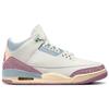 Jordan Air Jordan 3 Нескользящие Устойчивые к истиранию Средние Винтажные Баскетбольные Кроссовки Мужские Серый Синий IF4396-100