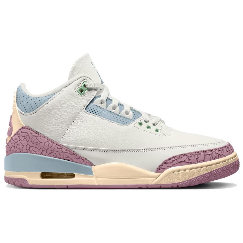 Jordan Air Jordan 3 Нескользящие Устойчивые к истиранию Средние Винтажные Баскетбольные Кроссовки Мужские Серый Синий IF4396-100