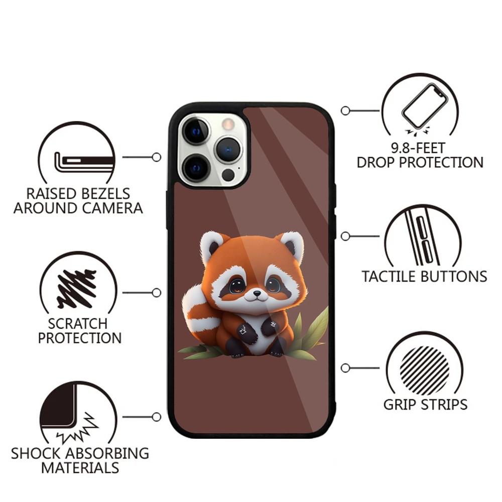 Животное Красная панда Милый чехол для телефона Для iPhone 16,15,14,13,12,11,Plus,Pro,Max,Mini Магнитная беспроводная зарядка Magsafe