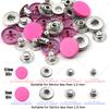 12.5/15Mm Metal Buttons Leather Snap Fasteners Round Duty Sewing Accessories Color Button For Clothes Jackets Bags Leathercrafts