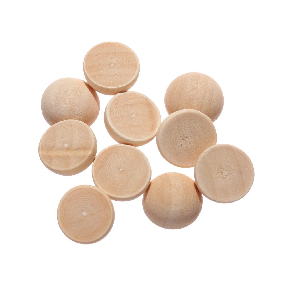 Graffiti Unfinished Accessories Jewelry Making Split Round Balls Half Wooden Beads Half-faced Wood