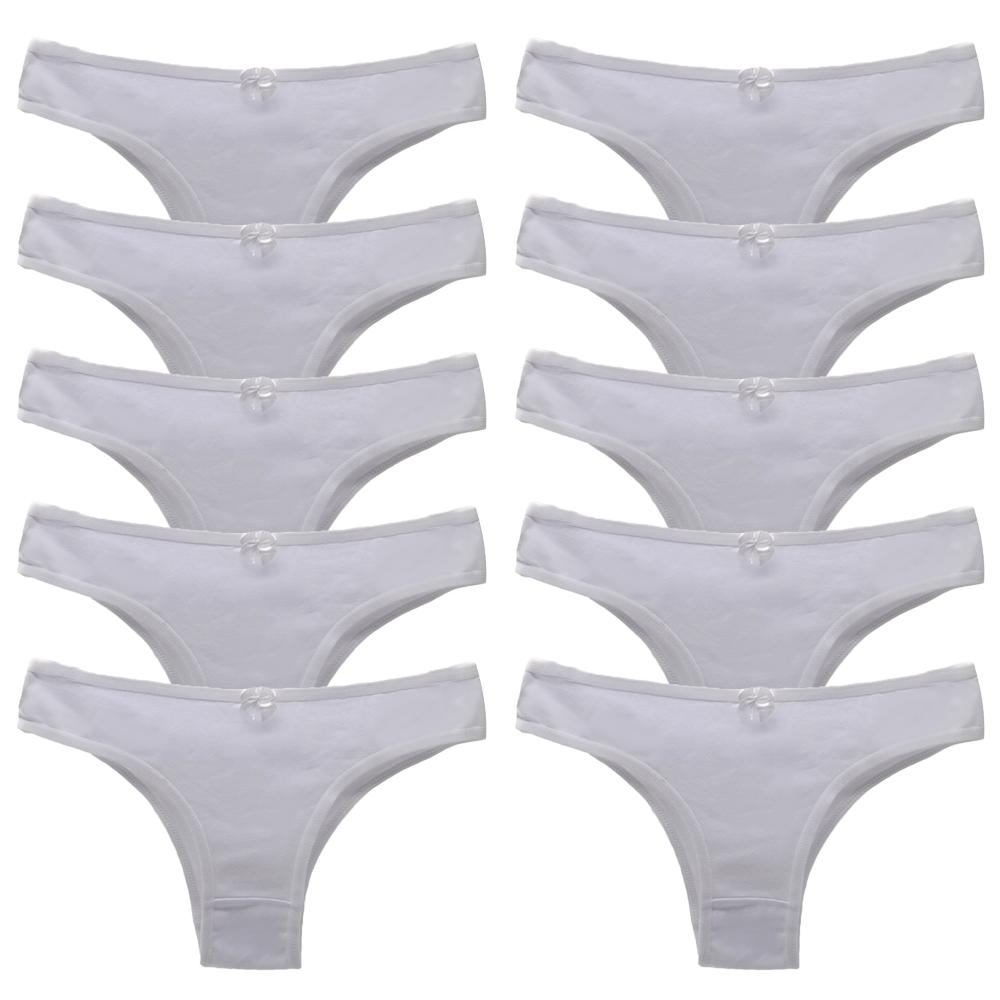 Panties for Woman Cotton Sexy Underwear Ladies Bikini Girls Briefs Soft Knickers Low Waist Intimates Lingerie 10Pcs/set