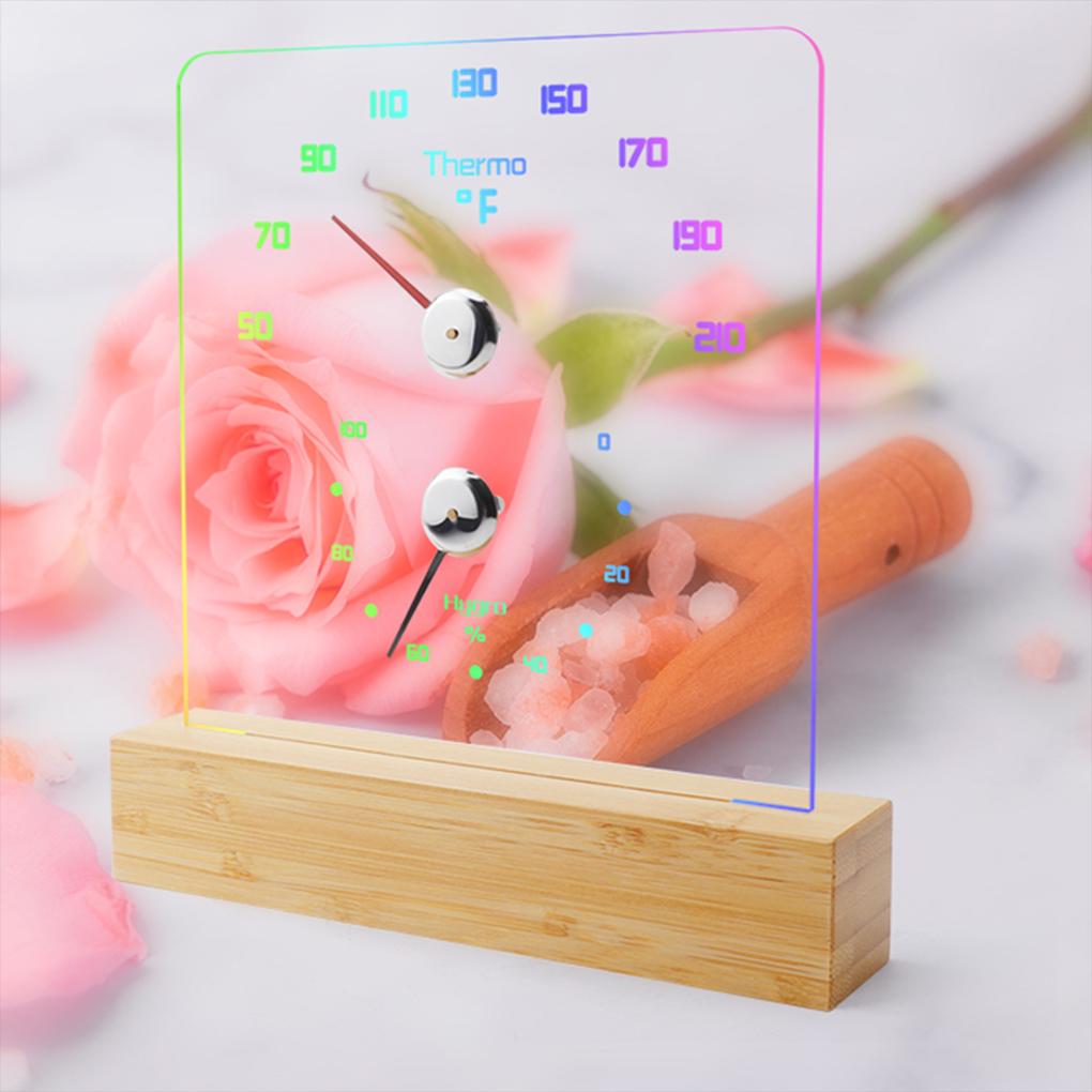 2 в 1 Термо-гигрометр для дерева в помещении Термометр-гигрометр Аксессуары для паровой бани Сауны