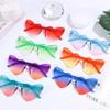 Candy Color Heart-Shaped Sunglasses Colorful Heart Cat Eye Sun Glasses Gradient Lenses Shades Beach Party Glasses For Women Men