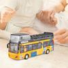 Double Decker Bus Toy City Doors Open Collectibles Simulation Vehicle with Lights and Sounds