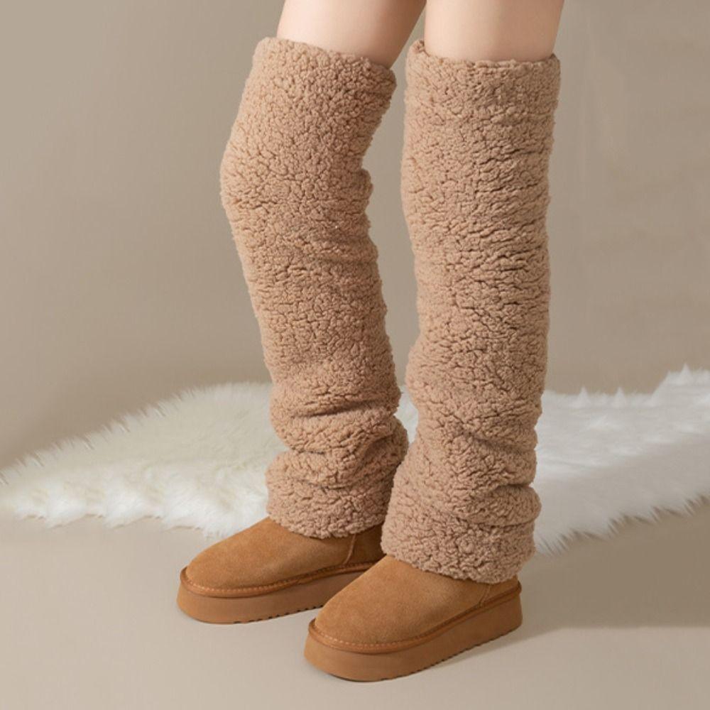 Thicken Warm Winter Foot Cover Hosiery Floor Plush Stockings Cute Coral Fleece Stockings Winter
