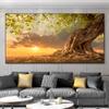 Landscape Pictures Green Tree Canvas Painting Forest Posters and Prints Wall Art Giant Trees Pictures for Living Room Home Decor