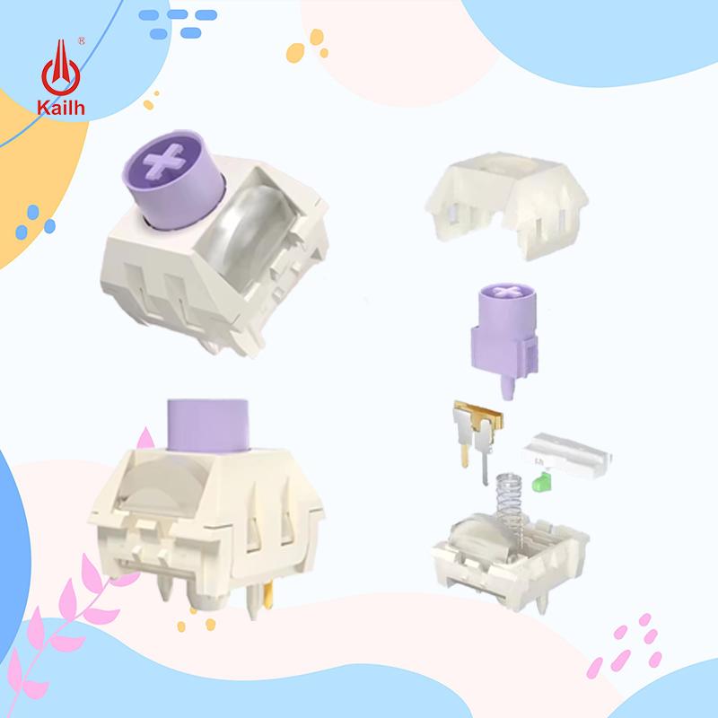 Kailh Box ICE Cream Switch Taro ICE Cream Switches 5-контактный линейный POM DIY Кастомный для механической клавиатуры Игровые аксессуары GMK67