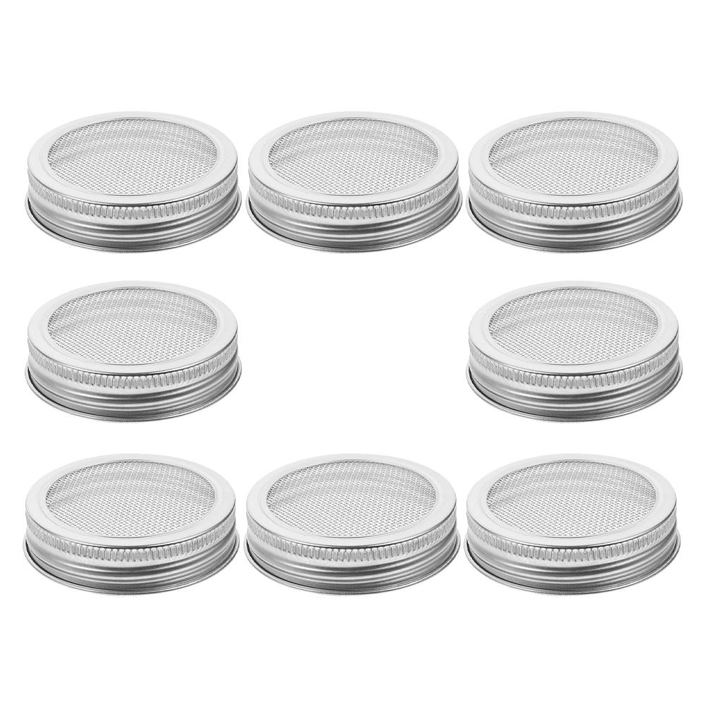 8pcs Stainless Steel Sprouting Lids 70Mm For Wide Mouth Jar Broccoli Beans Germination Indoor Planting Kit Jar Sprout Lids