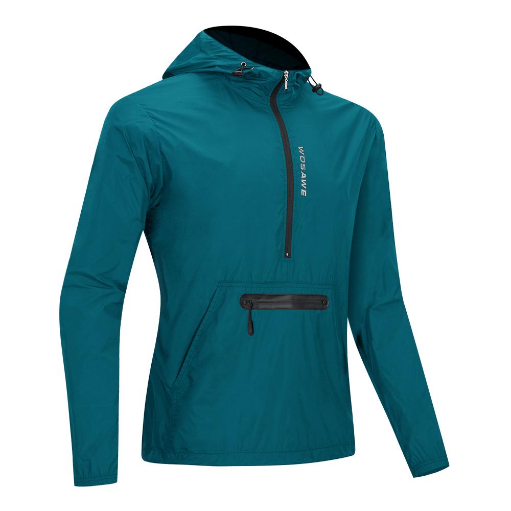 Wosawe Ветрозащитные велосипедные куртки с капюшоном, мужская водонепроницаемая велосипедная одежда, велосипедные трикотажные изделия с длинными рукавами, светоотражающий верх, ветровое пальто