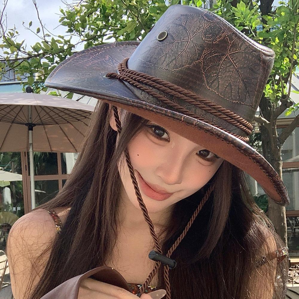 Шляпа ковбоя в западном стиле с загнутыми полями, этническая шляпа рыцаря, панк-кепка с козырьком, для улицы