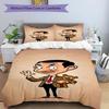 3pcs Mr Bean Bedding Set Duvet Cover Closure Includes 1 Duvet Cover & 2 Pillowcases, Soft and Comfortable for All Seasons.