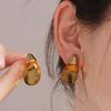 Винтажные прозрачные серьги-капли из кофейной смолы для женщин, модные темпераментные серьги-пусеты, женские, для вечеринок, на каждый день, ювелирный подарок