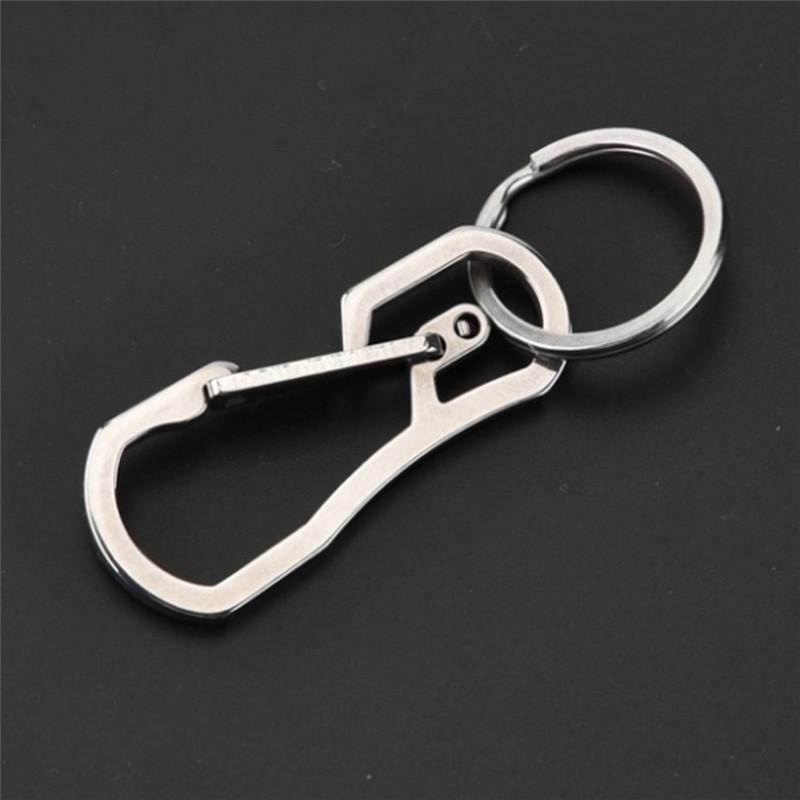 Titanium Heavy Duty Carabiner Keychain EDC Quick Release Hooks With Titanium Key Ring