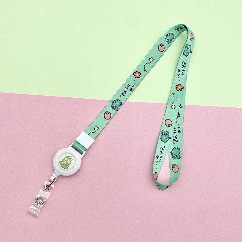 Cute Cartoon Retractable Badge Reels Lovely Animal Floral Fruit ID Card Lanyards Badge Holder Office Accessories School Supplies