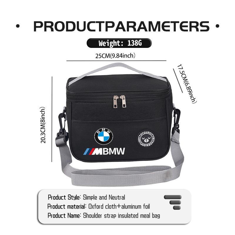 Insulated Lunch Bag Bento Pack Aluminum Foil Rice Bag Meal Pack For BMW M Sport M2 M3 M4 M5 M6 E46 E90 E60 F10 F20 E87 X3 X6