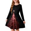 Girls' Princess Dress - Long Sleeve A-Line T-Shirt Dress Christmas Day