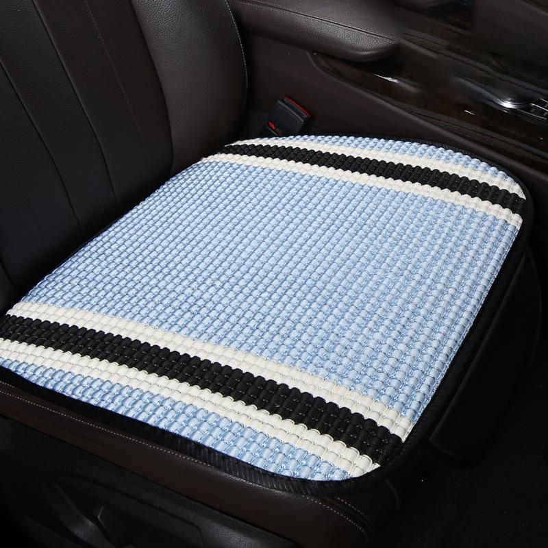 Трендовый вязаный чехол для подушки на автомобильное сиденье, летний дышащий ледяной шелк, четырехсезонный защитный коврик для автомобильного сиденья, передний и задний коврик для сиденья
